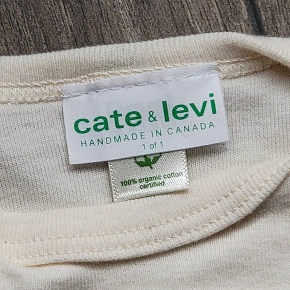 CATE & LEVI Organic Onesie - Baby - Made in Canada NEW NWT 6-12mo Walrus - Picture 4 of 5